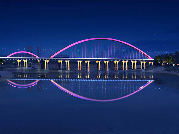 常州双拱大桥亮化工程照明设计